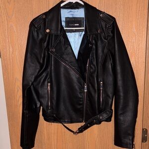 Fashion Nova Classic Black Leather Jacket